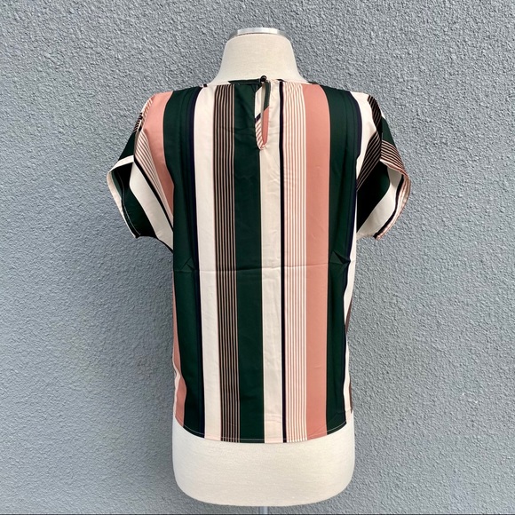 Shein Warm Tie Hem Striped Top - Picture 4 of 10